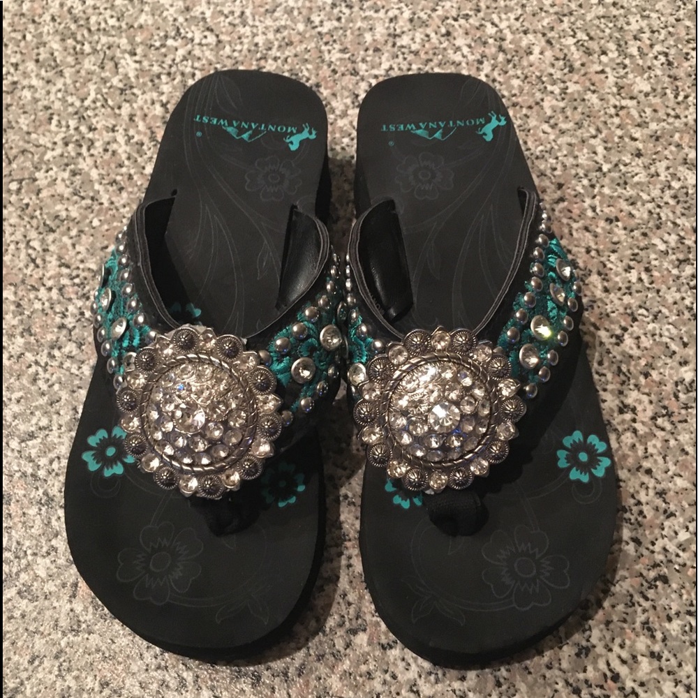 Montana West Concho Sandals